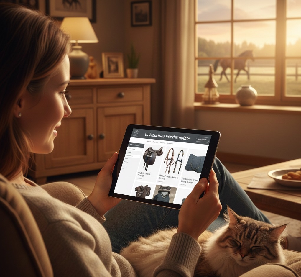 Frau beim Online-Shopping